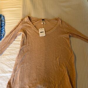 **NWT** Cozy Scoop Neck Women’s Top in Pink - Free People